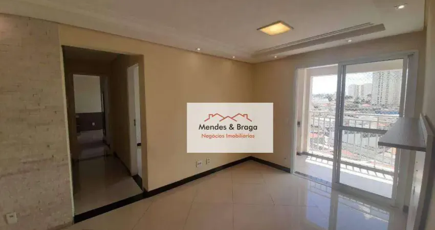 Apartamento com 2 dormitórios para alugar, 64 m² por r$ 3.323,56/mês - vila augusta - guarulhos/sp