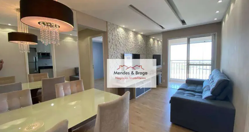 Apartamento com 2 dormitórios para alugar, 64 m² por r$ 3.266,00/mês - vila augusta - guarulhos/sp