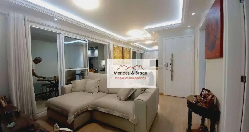 Apartamento com 3 dormitórios à venda, 86 m² por r$ 950.000,00 - vila augusta - guarulhos/sp