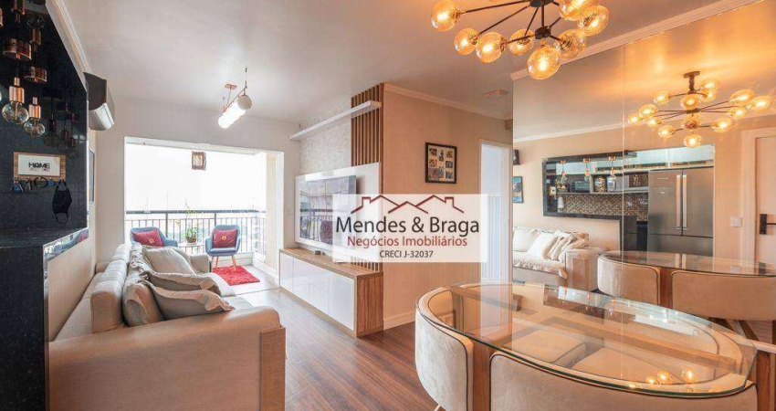 Apartamento com 2 dormitórios à venda, 71 m² por R$ 699.000,00 - Vila Augusta - Guarulhos/SP