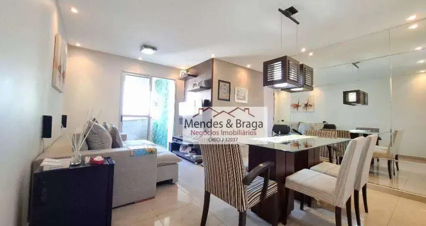Apartamento com 2 dormitórios à venda, 67 m² por R$ 460.000,00 - Vila Augusta - Guarulhos/SP