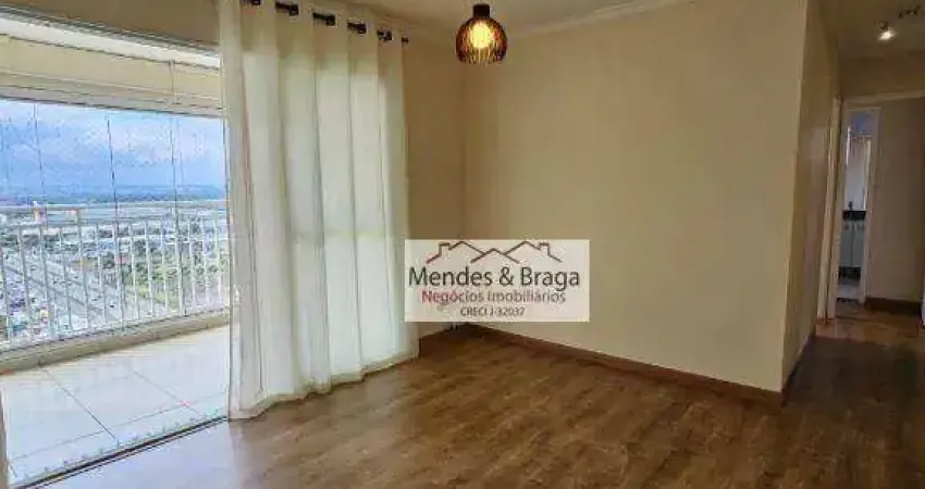 Apartamento com 3 dormitórios para alugar, 86 m² por R$ 5.322/mês - Vila Augusta - Guarulhos/SP