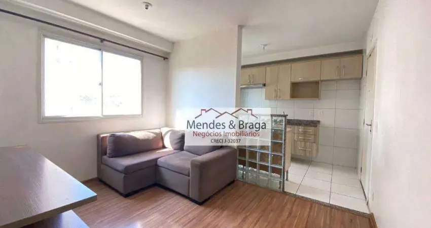 Apartamento com 2 dormitórios, 43 m² - venda por r$ 325.000,00 ou aluguel por r$ 2.002,00/mês - cocaia - guarulhos/sp