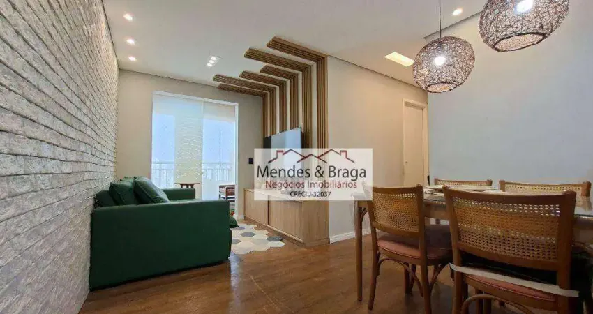Apartamento com 2 dormitórios à venda, 57 m² por r$ 460.000,00 - vila paulista - guarulhos/sp