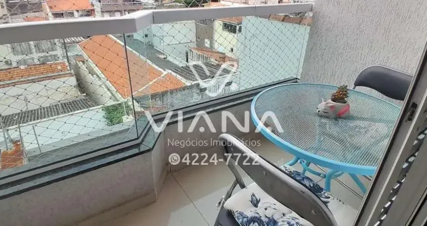 Apartamento mobiliado com suíte e 2 vagas na vila alzira -  com vista livre