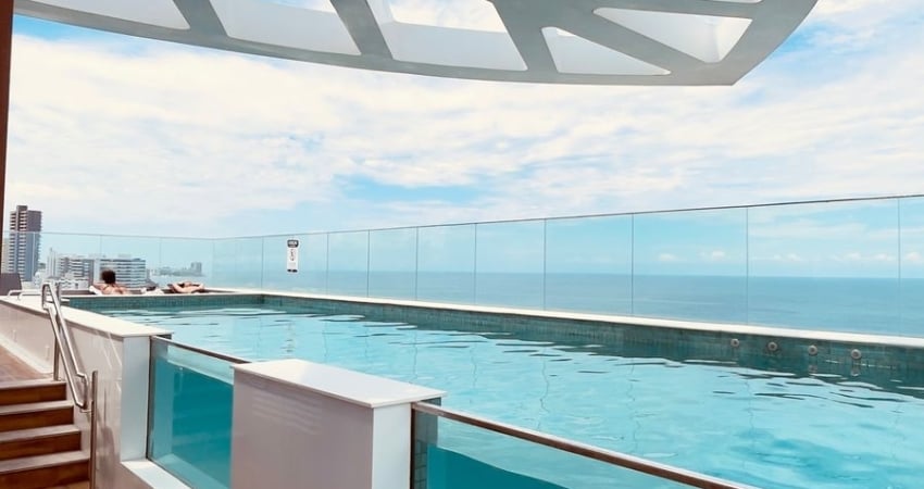 Apartamento para locação, 54m2, suite, varanda, vista mar, vaga de garagem