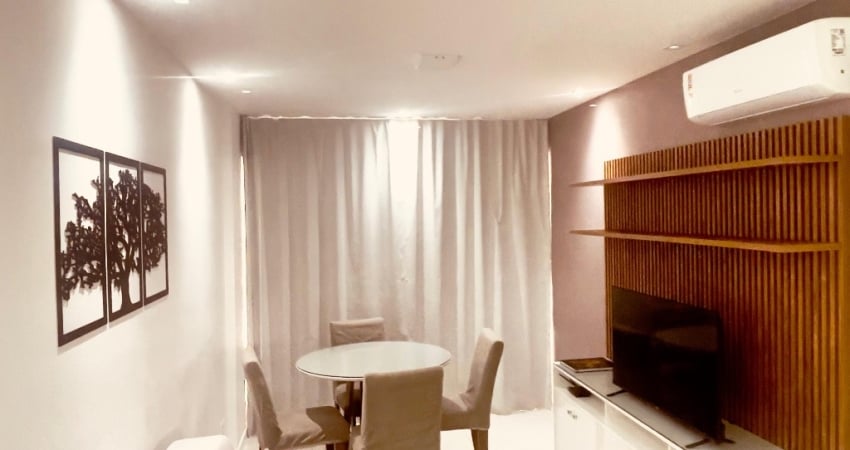 Apartamento para locação, 45m2, 1/4, mobiliado, lavabo, vaga de garagem