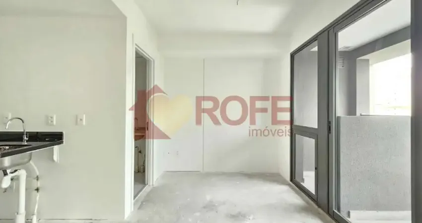 Apartamento studio à venda, 24m², varanda, contra piso. brooklin