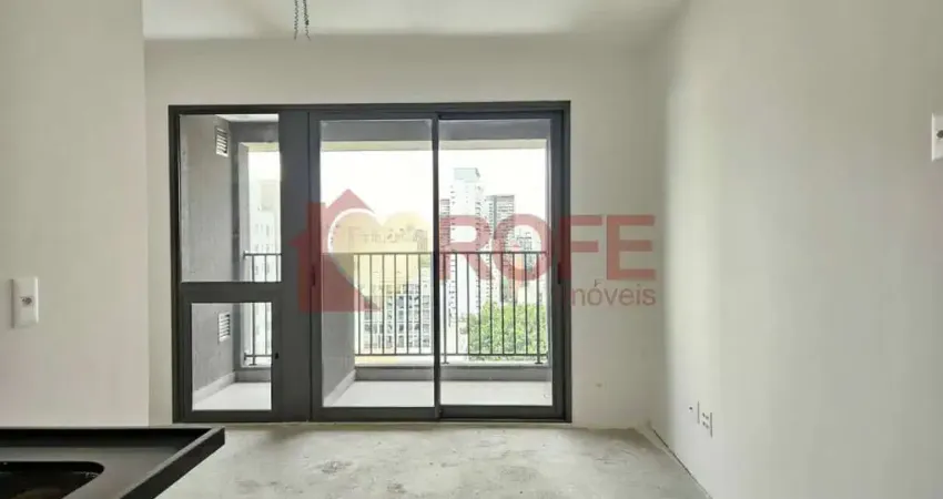 Apartamento studio à venda, 26m², varanda, contra piso. brooklin