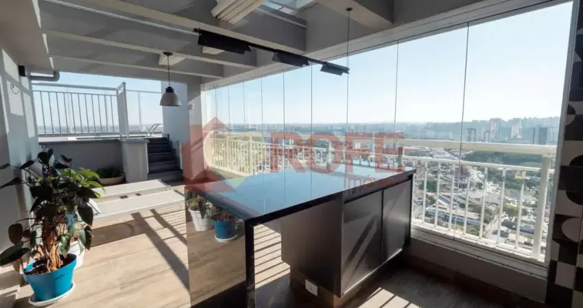 Cobertura duplex de 234 m² reformada à venda no alto da boa vista. são 3 quartos, 2 suítes, 3 vagas.