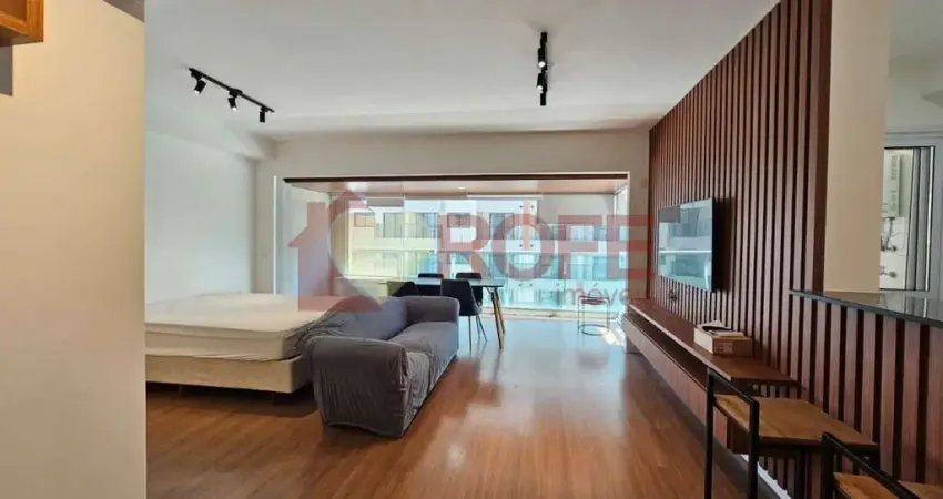 Apartamento à venda, 49m², mobiliado, cozinha americana, área de serviço, 1 vaga. brooklin novo