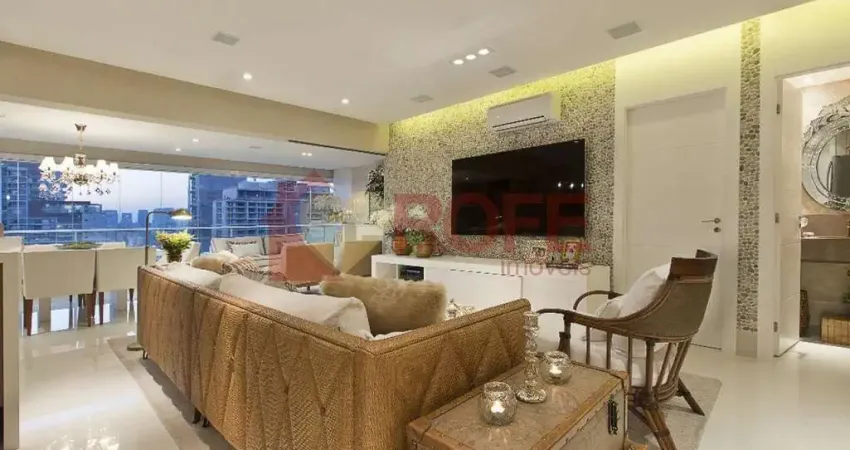 Apartamento de 138 m² à venda no brooklin. 3 quartos (1 suíte com hidro e 2 chuveiros) e 2 vagas.