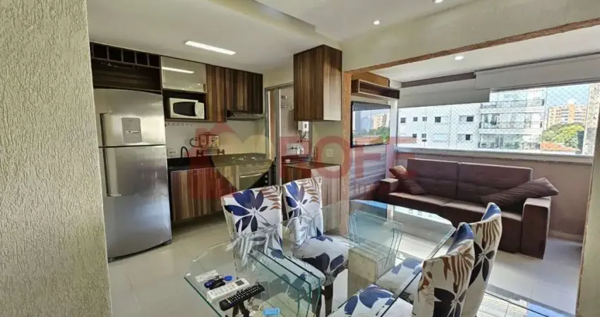 Apartamento para locação, 51m², mobiliado, varanda, 1 quarto fechado, 1 vaga. campo belo/sp