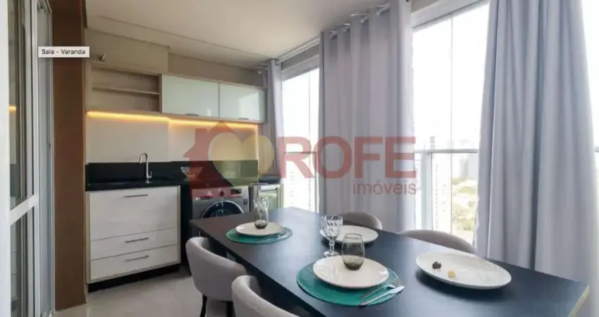 Apartamento de 42 m² para venda no brooklin. totalmente mobiliado, pronto para morar. andar alto.