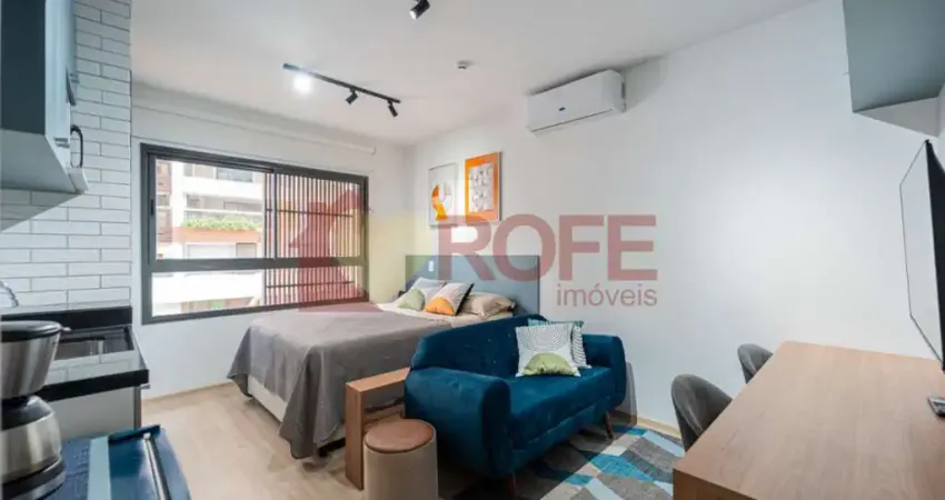 Studio 1 quarto 22m² | jardim das acácias com móveis planejados e condomínio completo