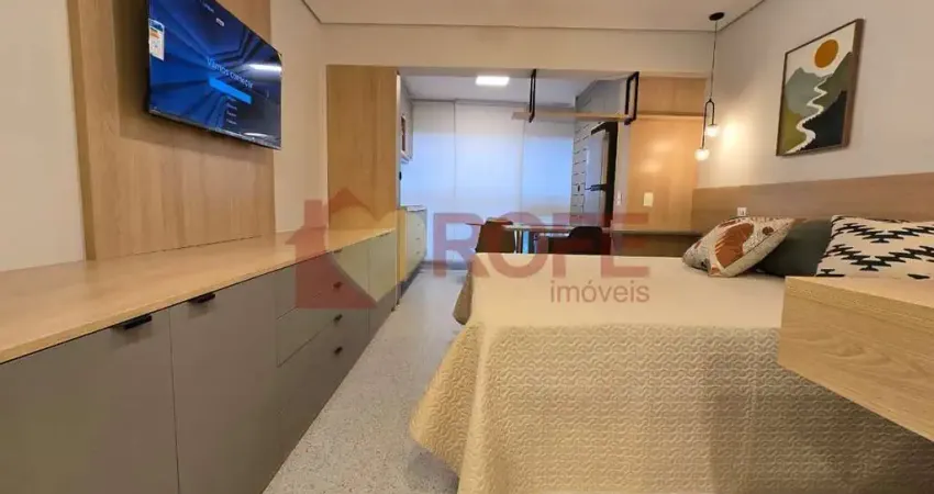 Studio feito por arquiteto! mobiliado e decorado! cozinha na varanda