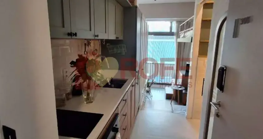 Studio 24m² | decorado | lazer no rooftop | próximo à av. santo amaro