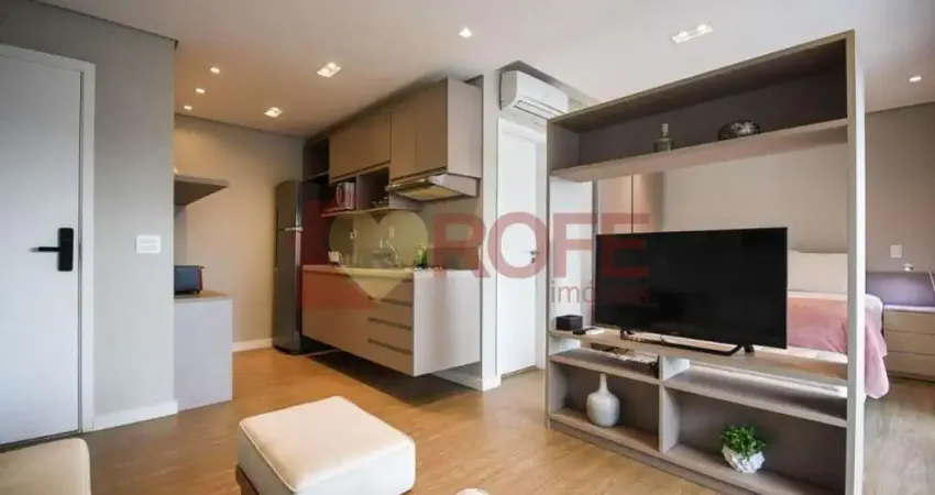 Apartamento de 43 m² para venda no brooklin. totalmente mobiliado, pronto para morar. andar alto.