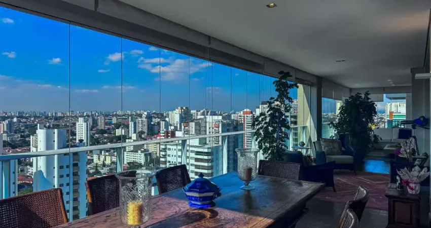 Apartamento campo belo, 274 m² com 3 quartos, 3 suítes, varanda gourmet andar alto e vista livre