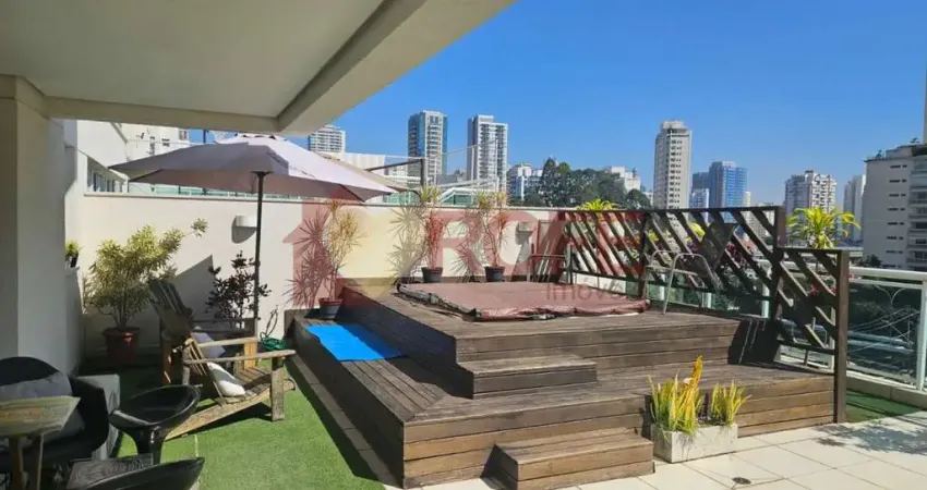 Apartamento garden 120 m2 campo belo - área externa com jacuzzi