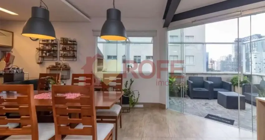 Cobertura em excelente localização na vila olímpia com 2 quartos sendo uma suíte