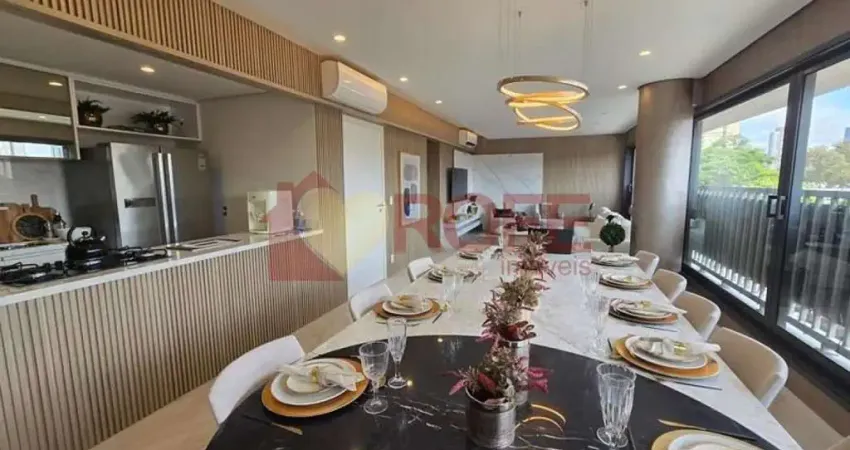 Apartamento 130 m² com 3 quartos, 3 suites, 2 vagas fixas à venda, bairro brooklin - lazer completo