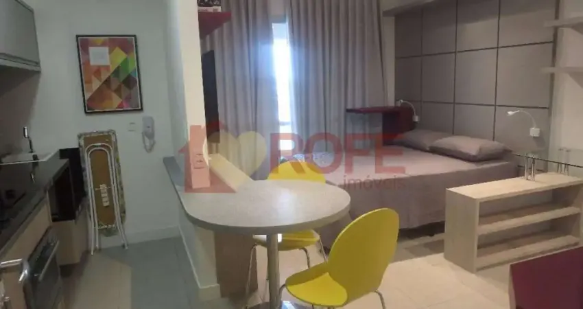 Apartamento studio para locação, 35m², studio, mobiliado, 1 vaga de garagem. campo belo.