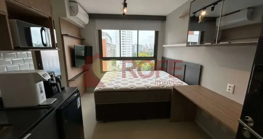 Studio mobiliado para venda ou locação no campo belo, 22m²  sem vaga