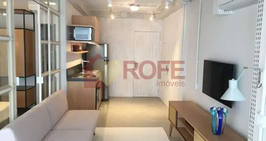 Apartamento de 42 m² para venda e locação no brooklin. pronto para morar. andar alto. 1 vaga.