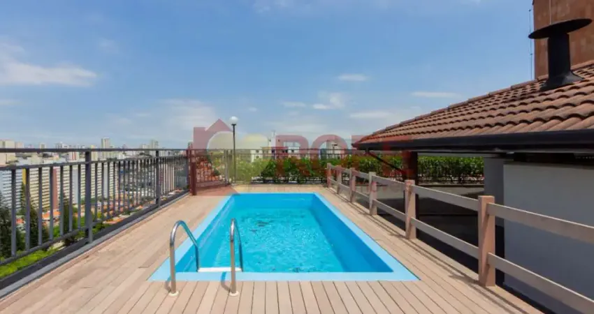 Cobertura espaçosa com área privativa e vista aberta no campo belo