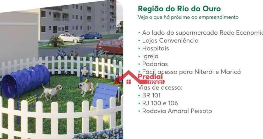Apartamento com 2 dormitórios à venda, 46 m² por R$ 245.000,00 - Rio do Ouro - São Gonçalo/RJ