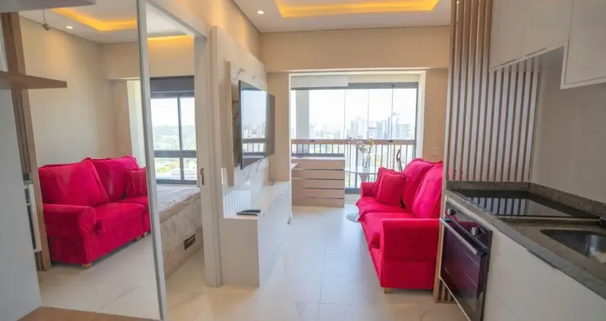 Apto mobiliado, 32m2, 1 dormitório, andar alto, a 5 minutos do metrô brooklin, sp