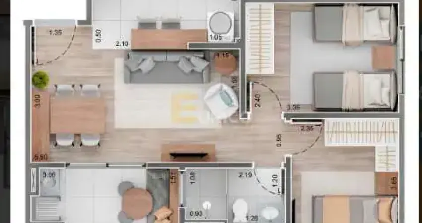 Apartamento à venda no condomínio hm intense valinhos em valinhos/sp