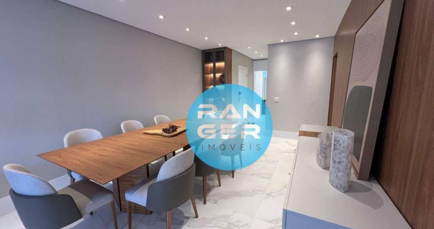 Apartamento mobiliado 3 dormitórios, 2 suítes à venda  - Pompéia - Santos/SP