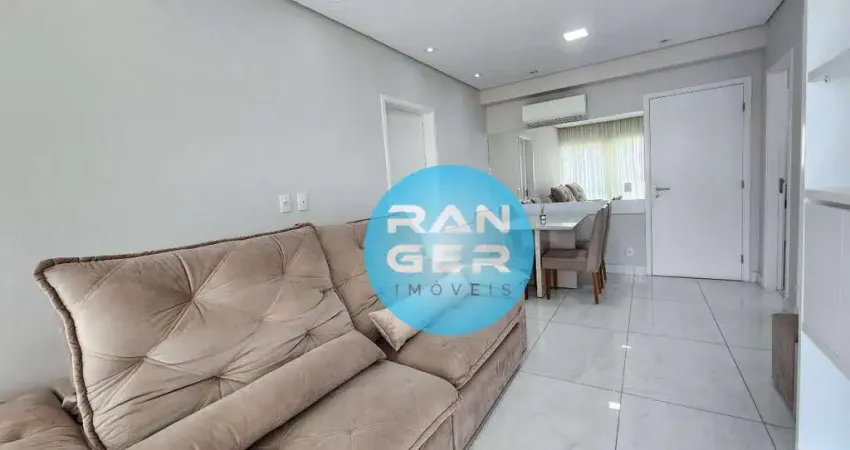 Apartamento com 1 dormitório para alugar, 57 m² por R$ 6.001,00/mês - Gonzaga - Santos/SP