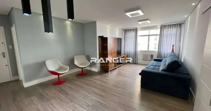 Apartamento com 3 dormitórios para alugar, 136 m² por R$ 7.200,00/mês - Pompéia - Santos/SP