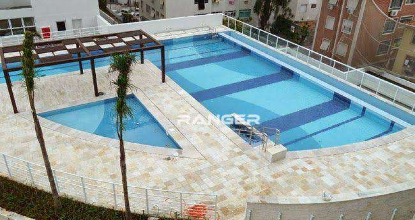 Apartamento com 3 dormitórios, 2 vagas e lazer completo - Santos/SP