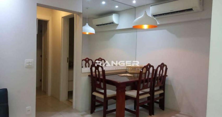 Apartamento com 2 dormitórios para alugar, 63 m² por R$ 4.700,00/mês - Marapé - Santos/SP