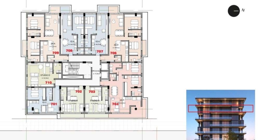 Apartamento para Venda em Florianópolis, Jurerê, 1 dormitório, 1 banheiro, 1 vaga