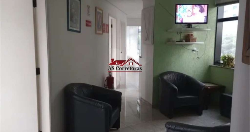 Sala Comercial de Alto Padrão em Condomínio na Bela Vista, Osasco-SP: 3 salas, 3 banheiros, 3 vagas, 124m².