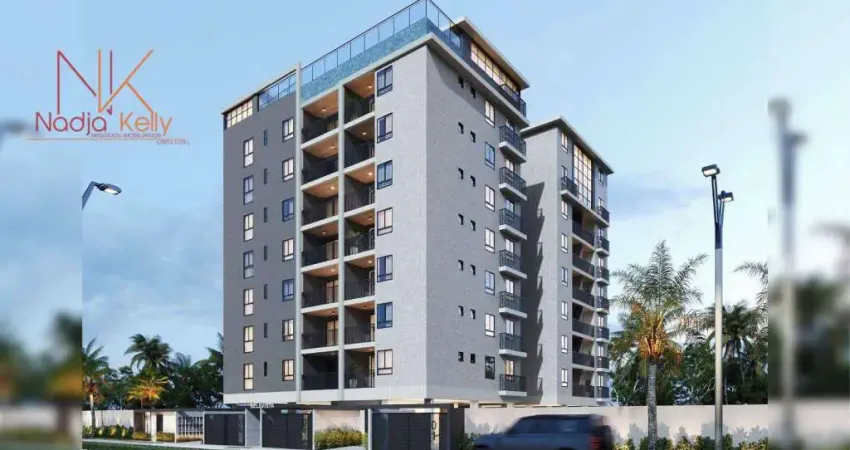 Apartamento de 50m² com 2 Quartos, a 3Mnts. do mar a venda por R$ 314.942 - Loteamento Bela Vista - Cabedelo/PB