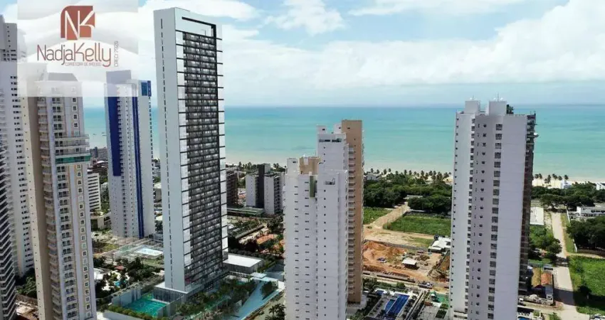 Apartamento de alto padrão com 450m², 4 suítes e vista panorâmica a venda por r$ 4.950.000 - altiplano cabo branco - joão pessoa/pb
