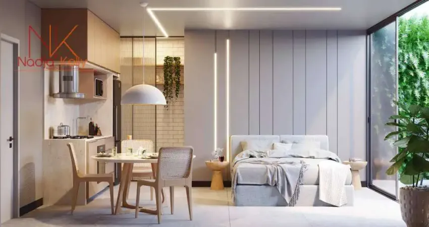 Studio frente mar com 1 dormitório à venda, 23 m² por r$ 528.209 - intermares - cabedelo/pb