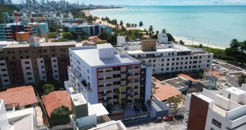 Flat com 1 dormitório à venda, 37 m² por r$ 489.000 - cabo branco - joão pessoa/pb