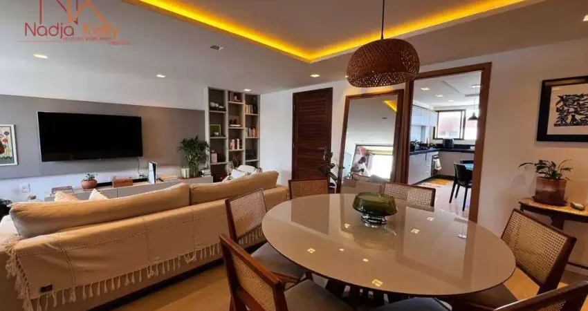 Apartamento mobilado e pé na areia de 92m² com 2 quartos à venda por r$ 1.500.000 - bessa - joão pessoa/pb