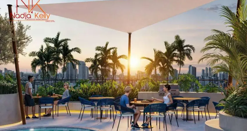 Apartamento com 1 dormitório à venda, 42 m² por r$ 590.000 - bessa - joão pessoa/pb