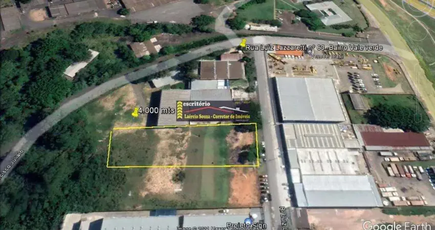 Terreno Industrial VENDA em Valinhos SP, bairro Vale Verde com 2003m²