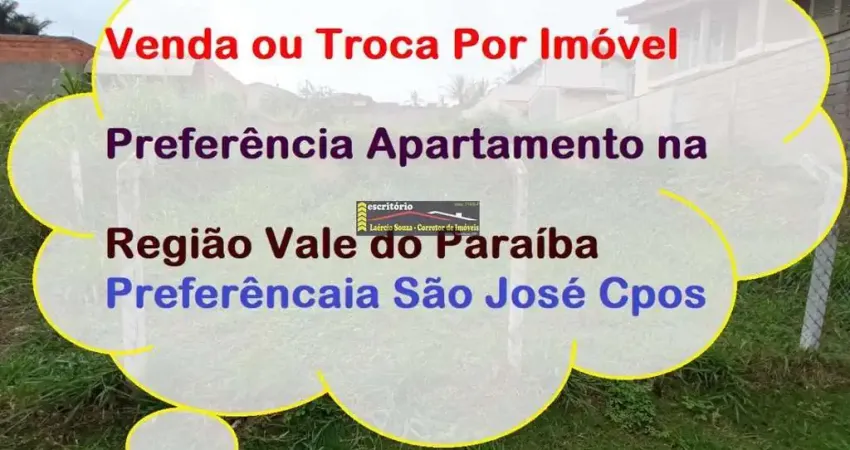 Terreno em Valinhos SP, 750m² de área - Venda ou Troca Por Imóvel Região Vale do Paraíba