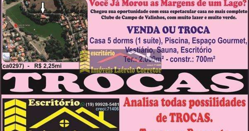 Casa em Condomínio para Venda em Valinhos, Jardim São Bento do Recreio, 5 dormitórios, 1 suíte, 7 banheiros, 2 vagas