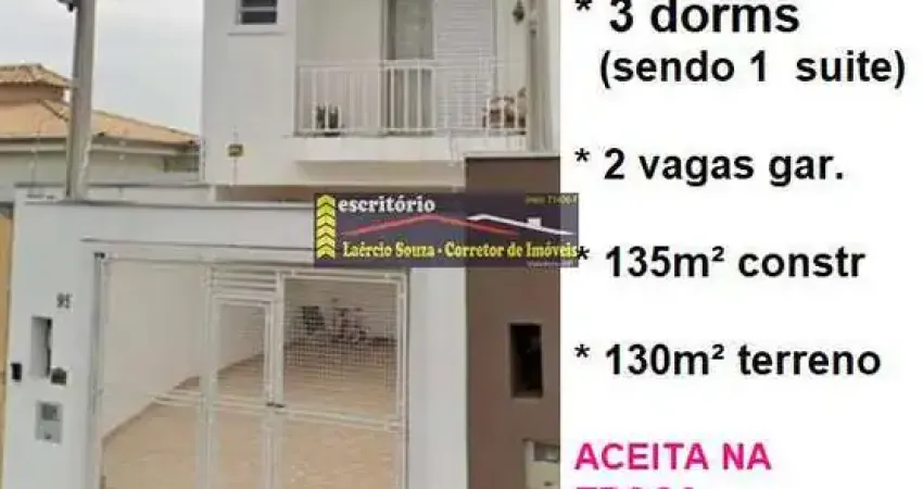 Casa Venda em Campinas SP, Jambeiro, 3 dorms (1suite), 2 vagas, R$ 590.000,00  Aceita na Troca Apartamento até R$ 210mil